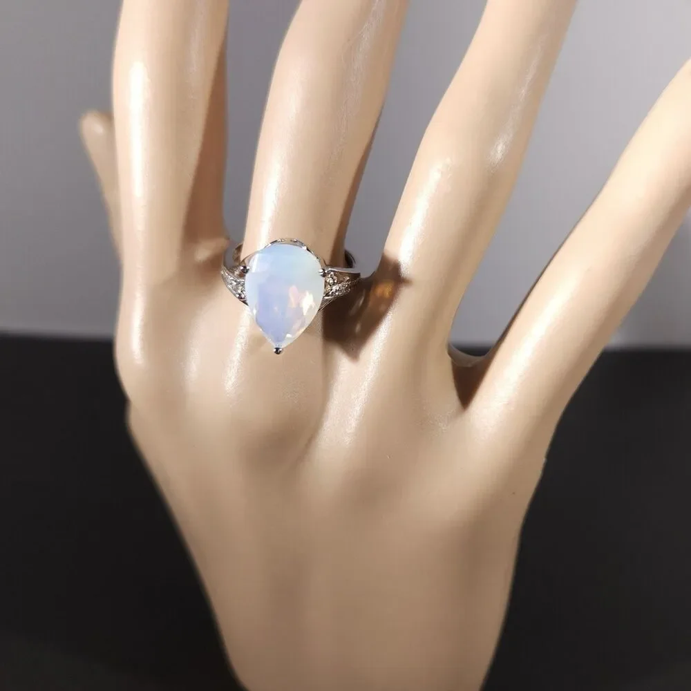 Opal Ring Sterling Silver Size 6-3/4